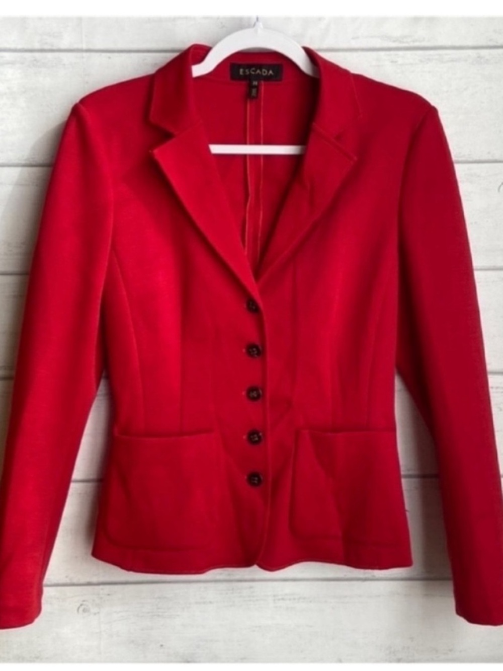 ESCADA Red Virgin Wool Blend Blazer